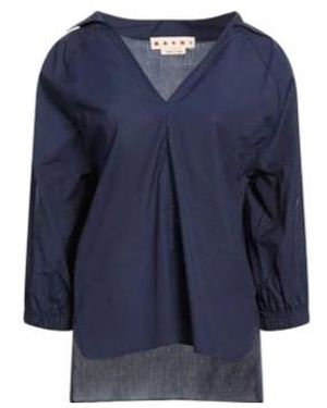 Marni Plain Color Tops - Blue