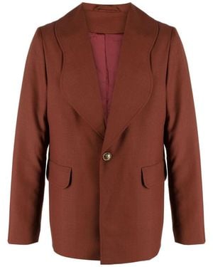 Séfr Long-Sleeved Suit Jacket - Brown
