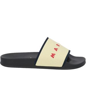 Marni Two-Color Flat-Bottomed Flip-Flops - White