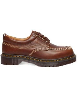 Dr. Martens Lowell Leather Moc Toe Shoes - Brown
