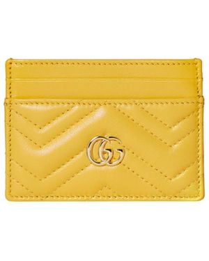 Gucci Gg Marmont Card Case - Yellow