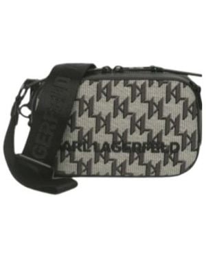 Karl Lagerfeld Zipper Shoulder Bag - Black