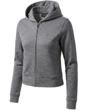 Gucci Cotton Silk Jersey Sweatshirt With Zip - Gray