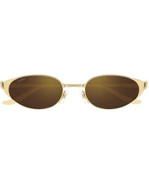 Cartier Oval-Frame Sunglasses - White