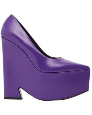 Versace Décolletté With Stiletto Heel - Purple