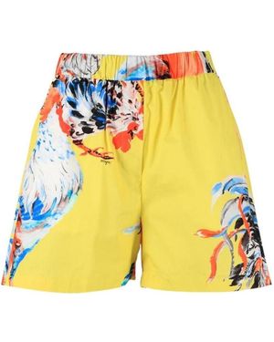 MSGM Printed Bermuda Shorts - Yellow