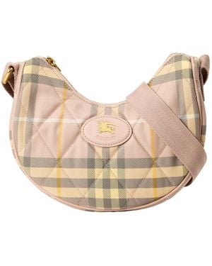 Burberry Horseshoe-Shaped Small Bag - Natural