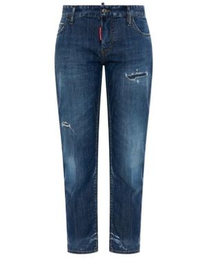 DSquared² Jenna Wash Distressed Trousers - Blue