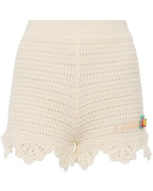 Chloé High-Waisted Logo Mini Shorts - Natural