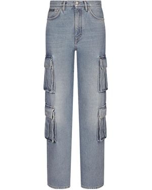Dolce & Gabbana Cotton Denim Cargo Jeans - Blue