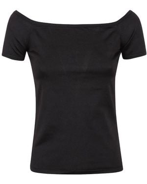 Ralph Lauren Boat Neck Silk Blend Shirt - Black
