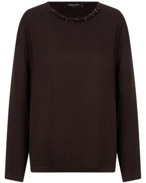 Fabiana Filippi Long-Sleeved T-Shirt - Brown