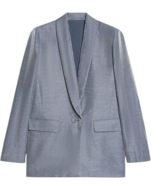 iBlues Satin Blazer - Blue