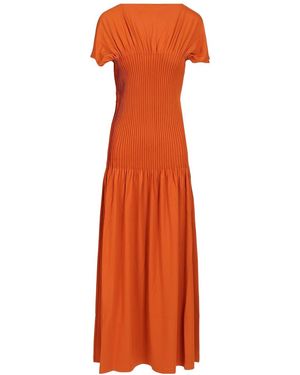 TOTEME Knife-Pleated Maxi Dress - Orange