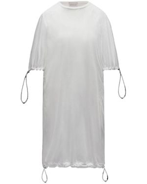 Moncler Drawstring-Trim Midi T-Shirt Dress - Grey