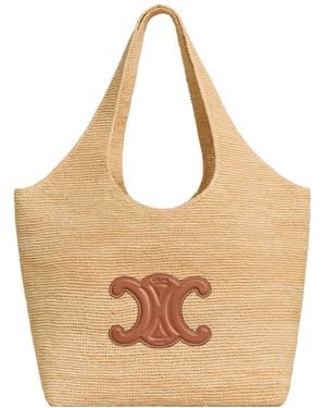 VIP【送料関税込】CELINE PANIER MEDIUM TOTE Celine Beige Canvas Phantom Cabas Tote Bag ○ Labellov