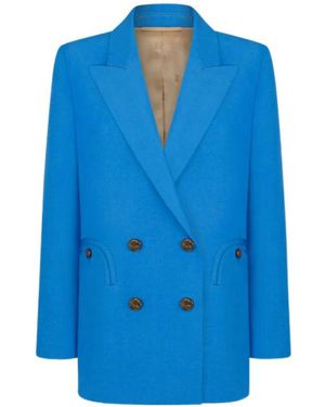 Blazé Milano Double-Breasted Pocket Blazer - Blue