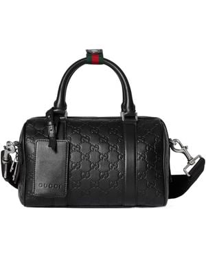 Gucci Gg Emblem Small Duffle Bag - Black