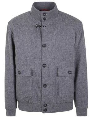 Fay Single-Breasted Casual Jacket - Grey