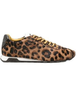 Ash Lace-Up Low-Top Sneakers - Brown
