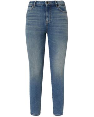 Pinko Logo Patch Slim Fit Jeans - Blue