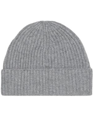 Brunello Cucinelli Ribbed Knit Hat - Gray