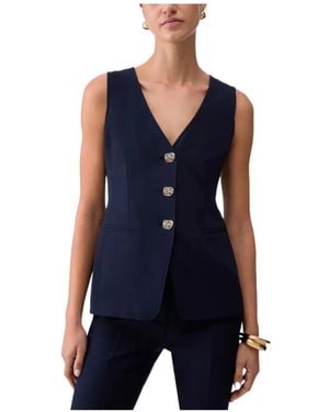 Liu Jo V-Neck Waistcoat - Blue