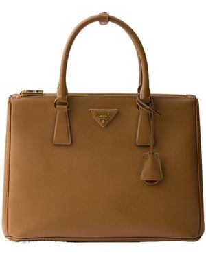 Prada Galleria Large Saffiano Leather Bag - Brown