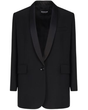 Dondup Shawl Collar Blazer Jacket - Black