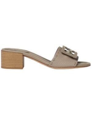 Fendi Baguette Whipstitch-Trim Heeled Sandals - Multicolour