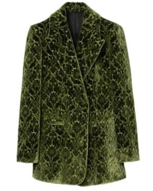 Burberry Baroque Velvet Blazer - Green