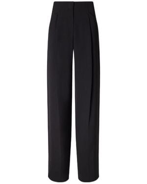Veronica Beard High-Waisted Wide-Leg Pants - Black