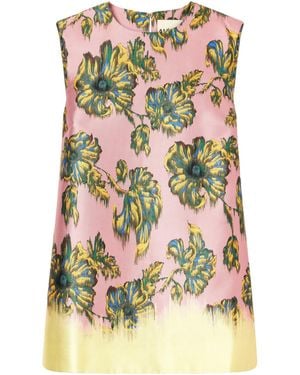 ALÉMAIS Floral Print Twill Top - Multicolour