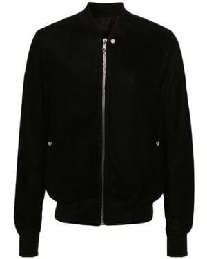Rick Owens Classic Flight Zip-Up Bomber Jacket - Black