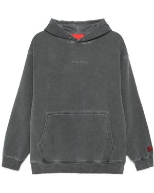 Vision Of Super Embroidered-Logo Sweatshirt - Grey