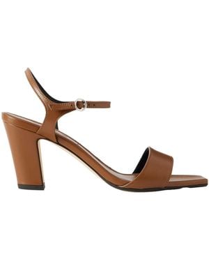Aeyde Solid Color Leather Sandals - Pink