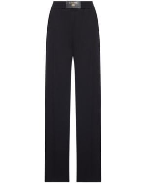 Celine Elastic Waist Casual Pants - Blue