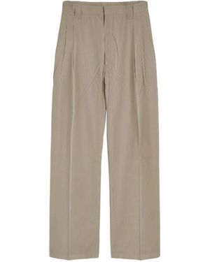 Phoebe Philo Pleated-Front Pants - Natural