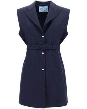 Prada Gilet Oversize - Blue