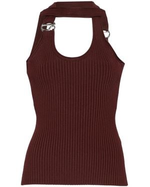 Coperni C-Logo Knit Top - Red