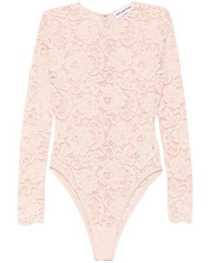 Self-Portrait Floral-Lace Long-Sleeve Top - Pink
