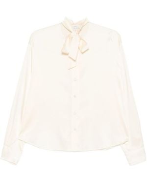 forte_forte Tie-Neck Button-Up Shirt - White