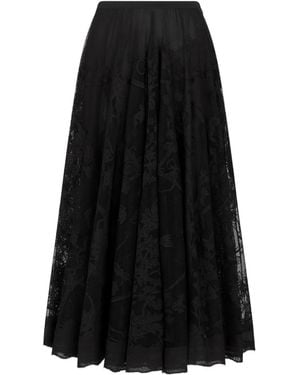 Dior Mid-Length Flared Skirt - Black