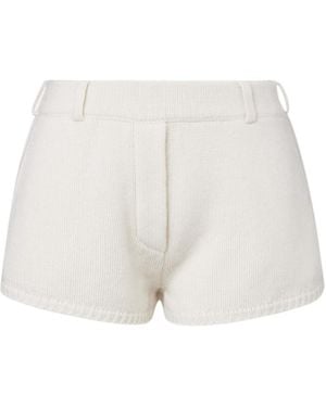 Lisa Yang Low-Rise Cashmere Shorts - White