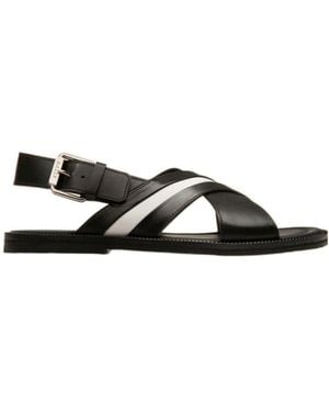 Bally Jamilo Crossover-Straps Leather Sandals - Black