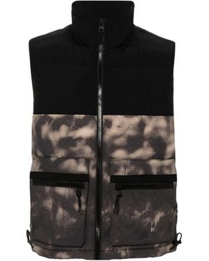 BOSS Tie-Dye Print Gilet - Black