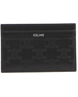 Celine Zipped Compact Card Holder in Black for Men | Lyst