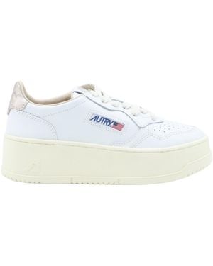 Autry Platform Leather Sneakers - White