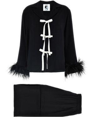 Sleeper The Bow Pyjama Set - Black