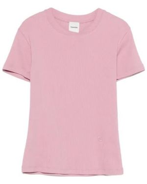 Nanushka Slim Fit Cropped T-Shirt - Pink